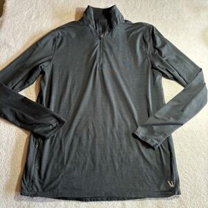 Vuori Ease Performance Mens 1/4 Zip Long Sleeve Pullover Athletic Shirt Gray M
